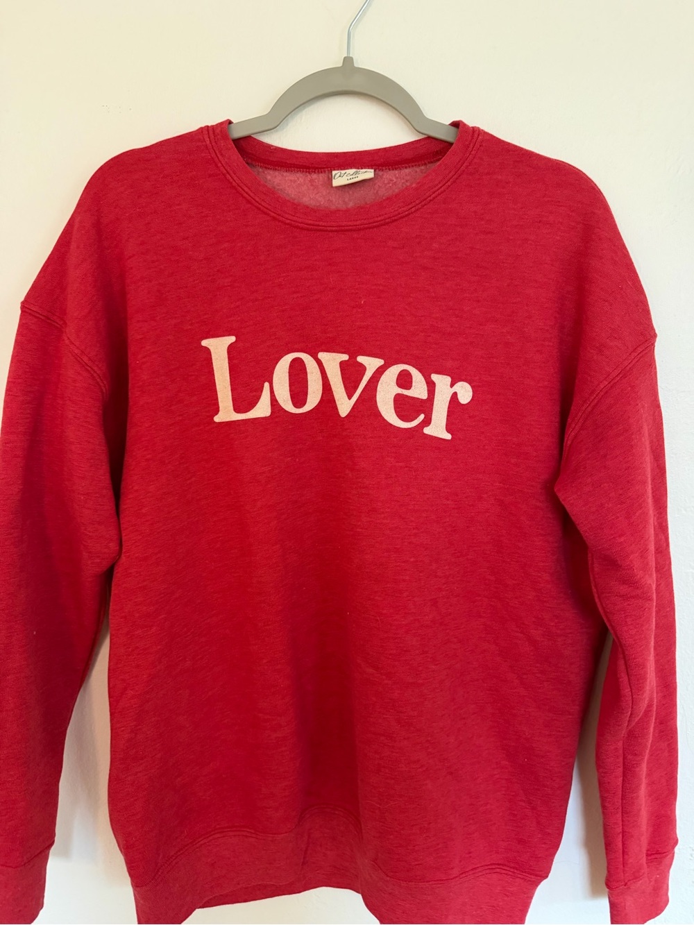 Lover Graphic Crewneck Sweater in Red
